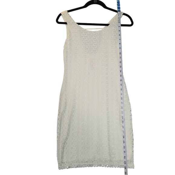 Gilli Dress Womens Small White Mini Dress Lace Overlay Stretch Flowy Cottagecore - Picture 6 of 13